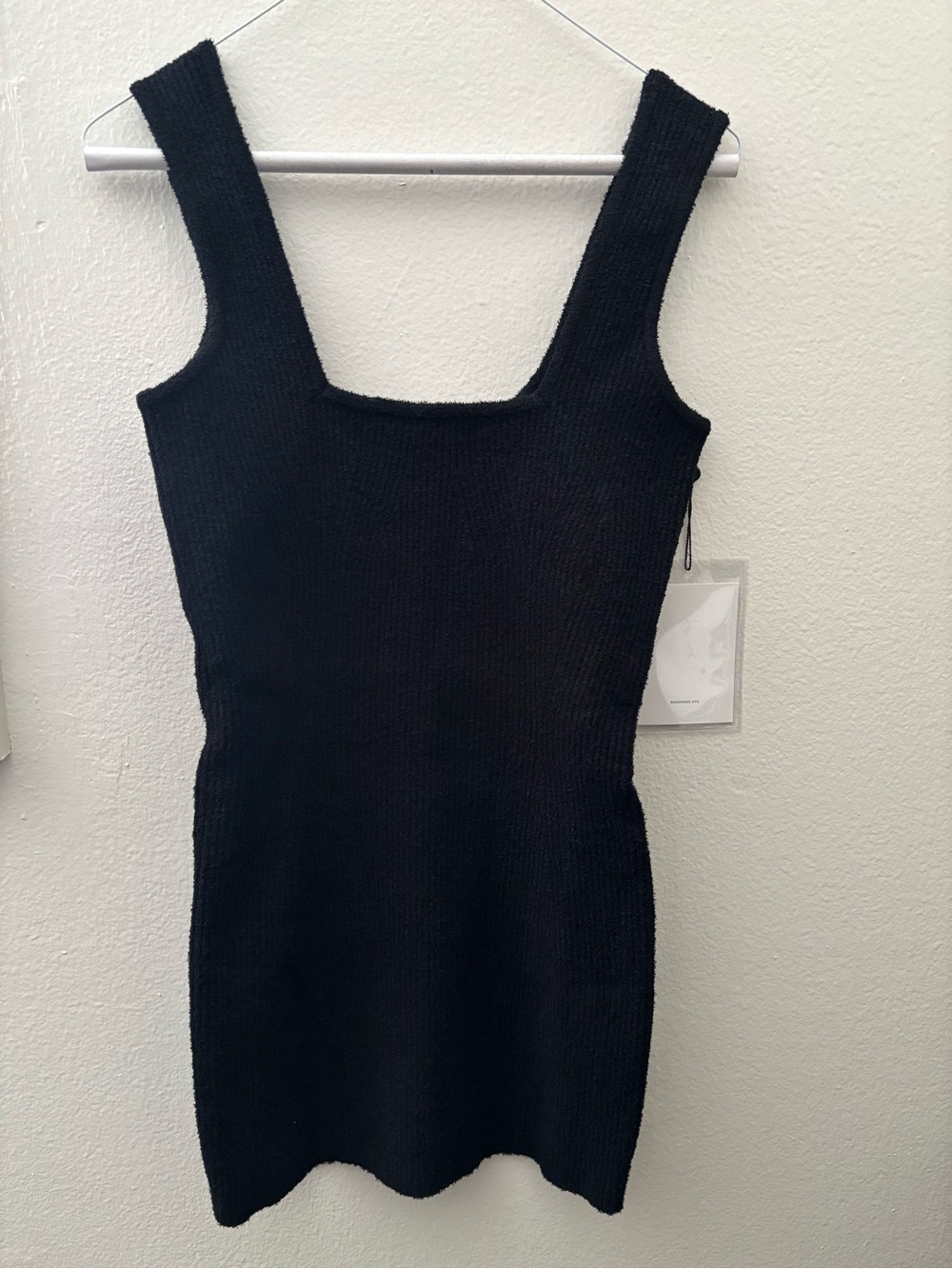 Mini Black Knit Tank Dress